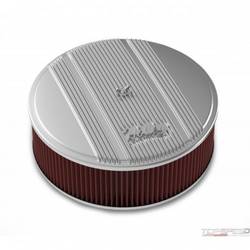 HOLLEY AIR CLNR  FINNED  W/14X4 PREMIUM FLTR  POL