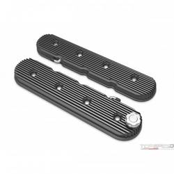 LS VALVE COVERS VINTAGE FINNED BLACK W/
