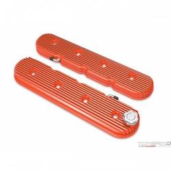 LS VALVE COVERS VINTAGE FINNED FAC ORNG