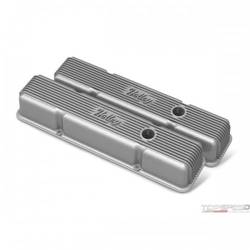 SBC HOLLEY VALVE COVERS FINNED W/EMIS RAW