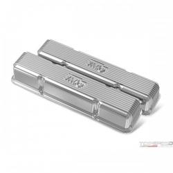 SBC HOLLEY VALVE COVERS FINNED NON-EMIS POL