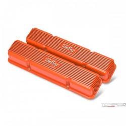 SBC HOLLEY VALVE COVERS FINNED NON-EMIS