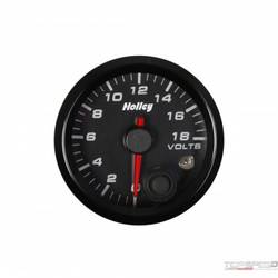 2-1/16 HOLLEY VOLT GAUGE-BLK