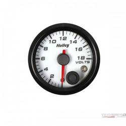 2-1/16 HOLLEY VOLT GAUGE-WHT