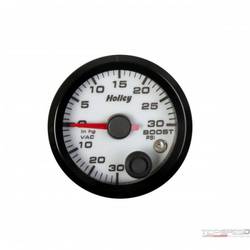 2-1/16 HOLLEY BOOST/VAC GAUGE-WHT