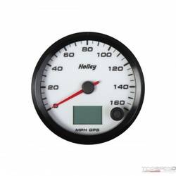 3-3/8 HOLLEY 160 GPS SPEEDO-WHT