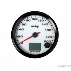 3-3/8 HOLLEY 200 GPS SPEEDO-WHT