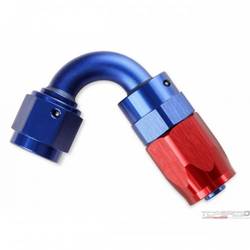 120 DEG HOSE END-10 RED/BLUE