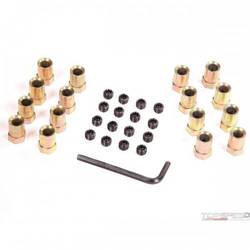 ALUM, ROCKER NUTS 3/8 GOLD