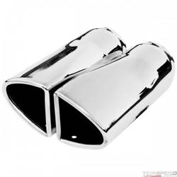 Exhaust Tip Split Oval 2pcs Weld On