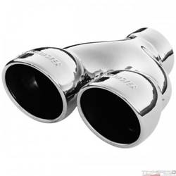 Exhaust Tip Dual 3.5in Rolled SS