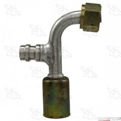 90 Degree Female Standard O-Ring Air Con Fitting with  R134a Service Port
