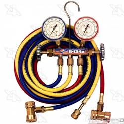 R134a Brass Fahrenheit Manifold Gauge Set with  Coupler