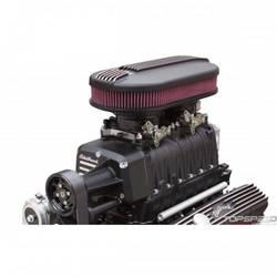 XX SC SBC TVS2300 EFI INTERCOOLED DUSL TB FLANGE W/ELECTRONICS BLACK