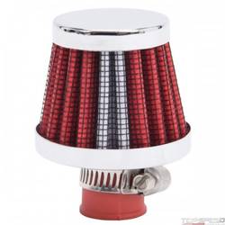 BREATHER 9MM INLET RED/CHROME