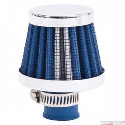BREATHER 9MM INLET BLUE/CHROME