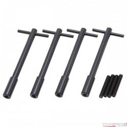 VC HOLD DOWN KIT T-BAR 1/4in.-20 THREAD 5in. LONG BLACK (SET OF 4)