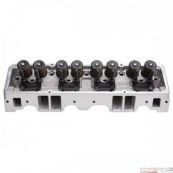 POLISHED (NR) CYL HEAD SBC RPM ANGLED SPARK PLUGS 70cc FOR HYD ROLLER CAM COMPLE