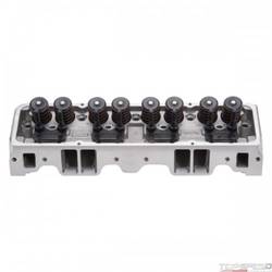 POLISHED CYL HEAD SBC PERF RPM 64cc STRAIGHT SPARK PLUG FOR HYD ROLLER CAM COMPL