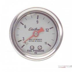 1 1/2in. GLYCERIN FILLED FUEL PRESSURE GAUGE 0-15 PSI