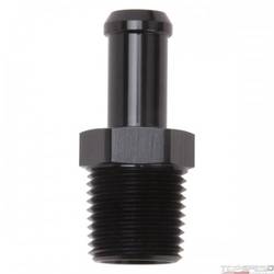 HOSE END STRAIGHT 1/2in. NPT TO 1/2in. BARB BLACK ANODIZED
