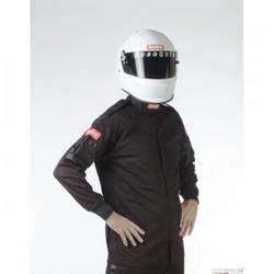 RaceQuip Single Layer Racing Driver Fire Suit Jacket, SFI 3.2A/ 1 , Black Medium