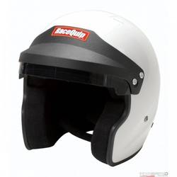 RaceQuip OF15 Open Face Helmet Snell SA-2015 Rated, Gloss White Large