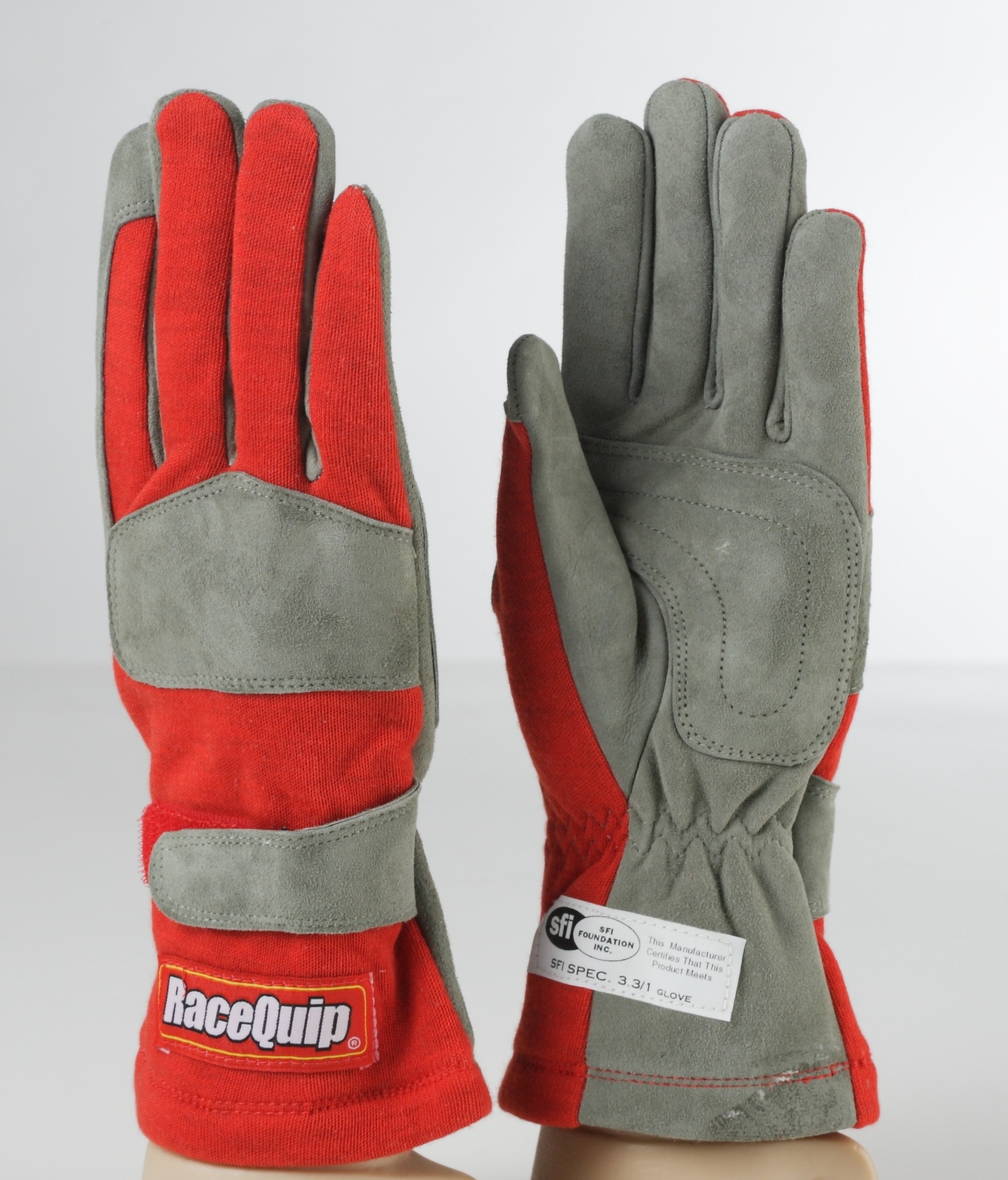 RaceQuip 351015 351 Series Large Red SFI 3.3//1 One Layer Racing Gloves
