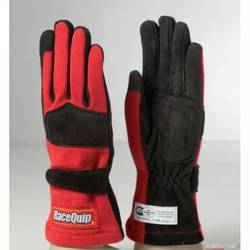 RaceQuip 355 Series 2 Layer Nomex Race Gloves SFI 3.3/ 5 Certified, Red Large