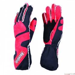 RaceQuip 356 Series 2 Layer Nomex Outseam Race Gloves SFI 3.3/5 Red & Black Small