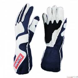 RaceQuip 356 Series 2 Layer Nomex Outseam Race Gloves SFI 3.3/5 Gray & Black Small