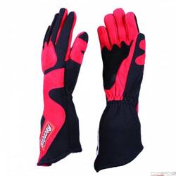 RaceQuip 358 Series 2 Layer Nomex Long Gauntlet Race Gloves SFI 3.3/5 Red & Black Large