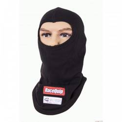 RaceQuip SFI 3.3 Fire Retardant (FR) Underwear Head Sock Balaclava / Two Layer Hood Black