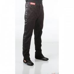 RaceQuip Single Layer Racing Driver Fire Suit Pants SFI 3.2A/ 1, BLACK TRIM Youth / Jr Large