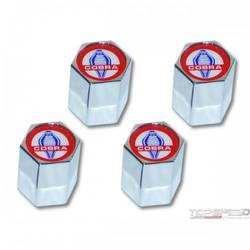 COBRA LOGO VALVE CAP, SET OF 4