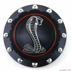 BILLET GAS CAP W/COBRA BLACK