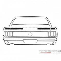 70 MACH 1 BLK TRUNK STRIPE KT