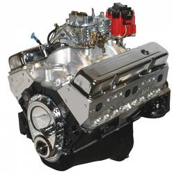 BluePrint Engines 383CI Stroker Crate Engine  Small Block GM Style  Dressed L-Block with Carb. Alum.Heads  Roller Cam