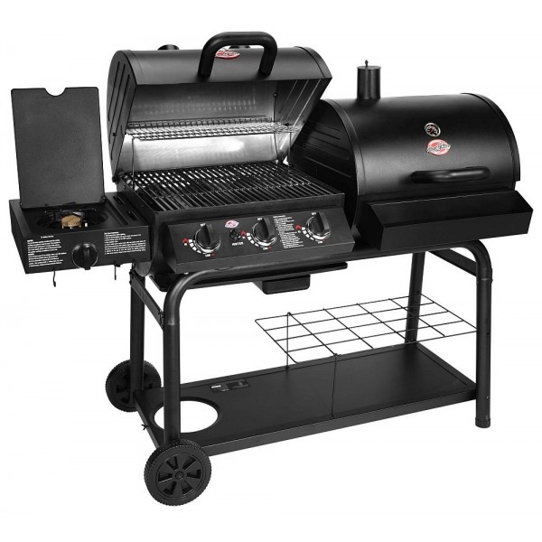 Duo Black Dual Function Combo Grill BBQ USA FREE COVER 5050 by CHAR GRILLER BBQ Grills Smokers and Charcoal for america