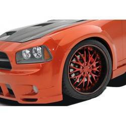 2006-2010 Dodge Charger Couture Urethane Luxe Wide Body Front Fender Flares - 2 Piece