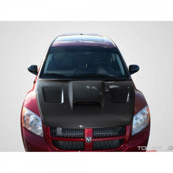 2007-2012 Dodge Caliber Carbon Creations SRT Look Hood - 1