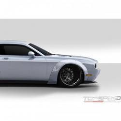 2008-2019 Dodge Challenger Duraflex Novara Wide Body Front Fender Flares - 2 Piece