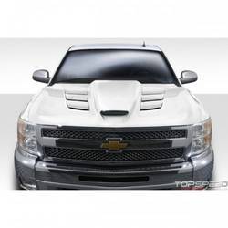 2007-2013 Chevrolet Silverado Duraflex Viper Look Hood - 1 Piece