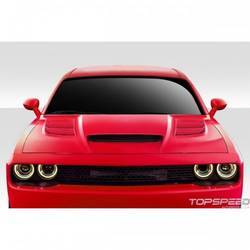 2008-2019 Dodge Challenger Duraflex Viper Look Hood - 1 Piece