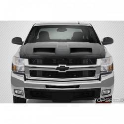 2007-2013 Chevrolet Silverado Carbon Creations CVX Hood - 1 Piece