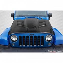2007-2018 Jeep Wrangler Carbon Creations Viper Look Hood - 1 Piece