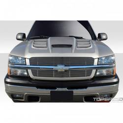 2002-2006 Chevrolet Avalanche ( without cladding ) 2003-2005 Silverado Duraflex Viper Look Hood - 1 Piece