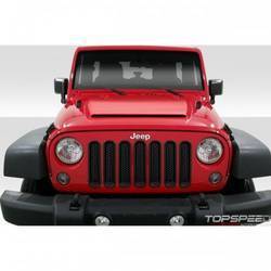 2007-2018 Jeep Wrangler Duraflex Rage Hood - 1 Piece