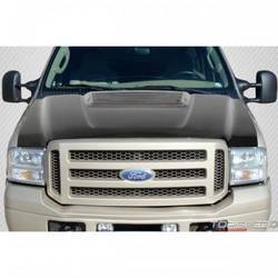 1999-2007 Ford Super Duty / 2000-2005 Ford Excursion Carbon Creations Raptor Look Hood - 1 Piece