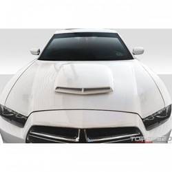 2011-2014 Dodge Charger Duraflex TA Look Hood - 1 Piece